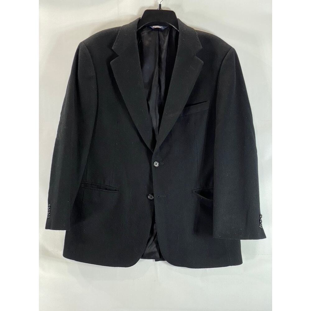 BROOKS BROTHERS 346 Men's Black Solid Short Two-Button Camel Hair Blazer SZ 40S